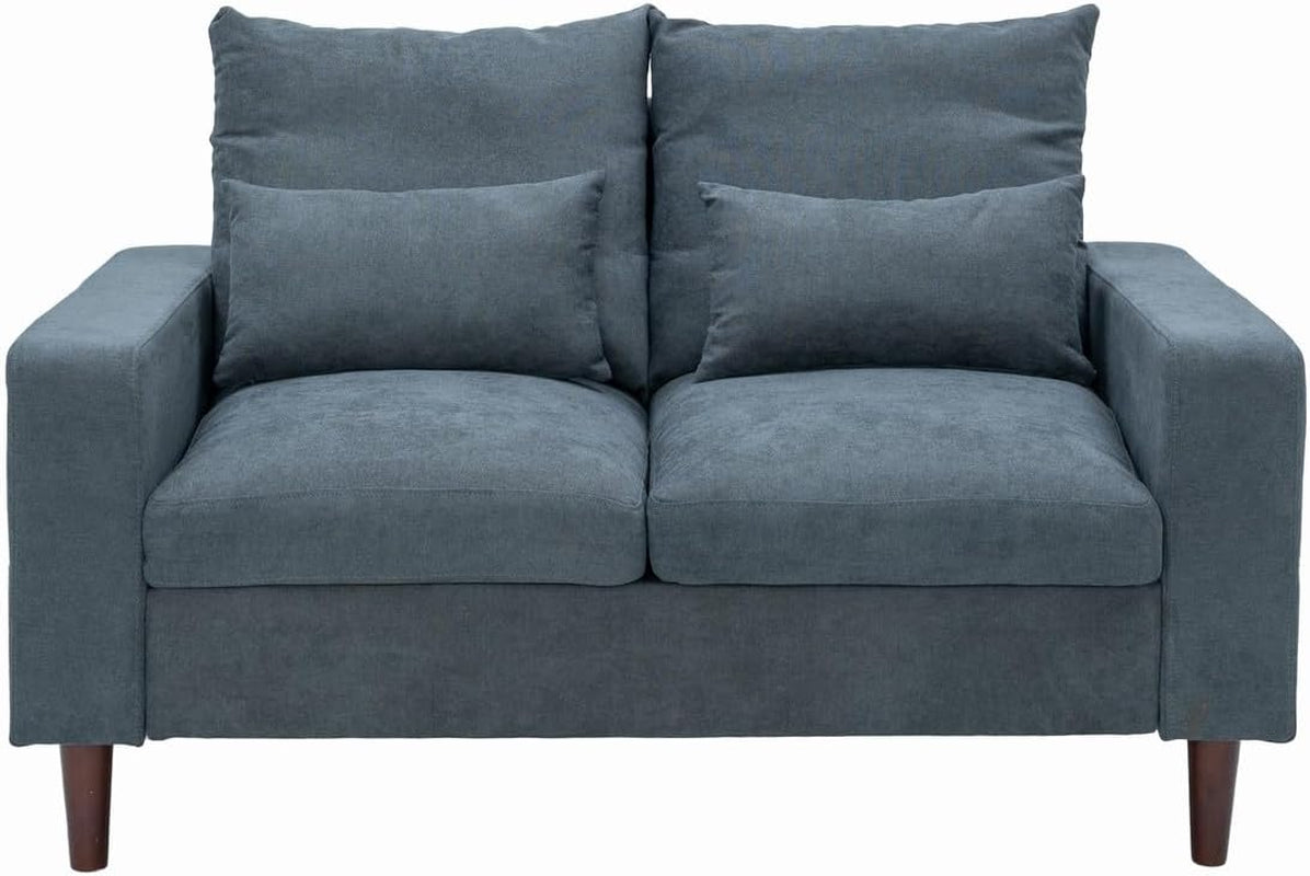 Convertible Sectional Couch Modular L Shape Sofa with Ottoman Footstool Living Room Sets 2-Seat Sectional Couch for Small Space Living Room Bedroom,Grey-4