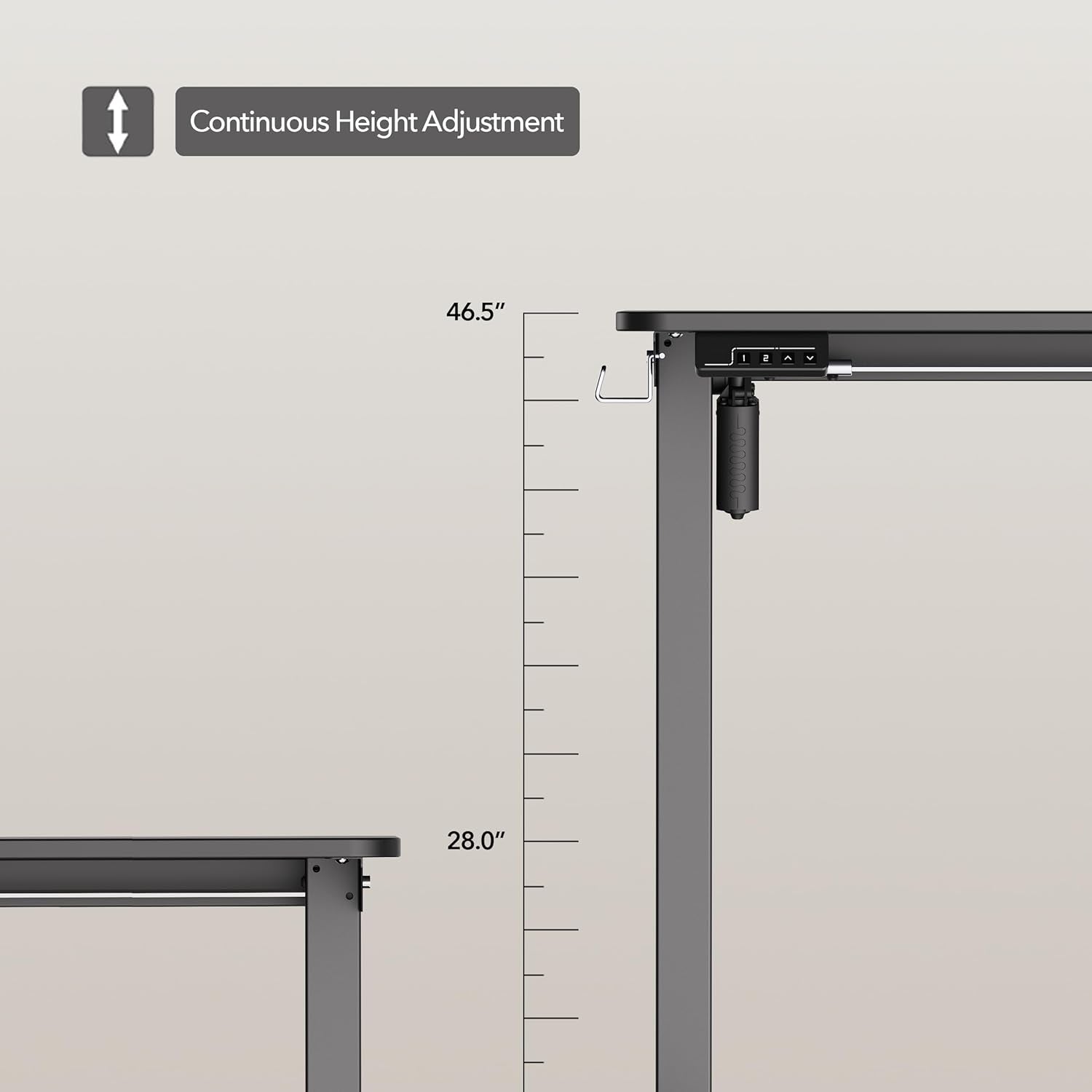 Electric Standing Desk Adjustable Height, Stand up Home Office Desk, 40X24 Inches Sit Stand Desk with Memory Preset, Black-3
