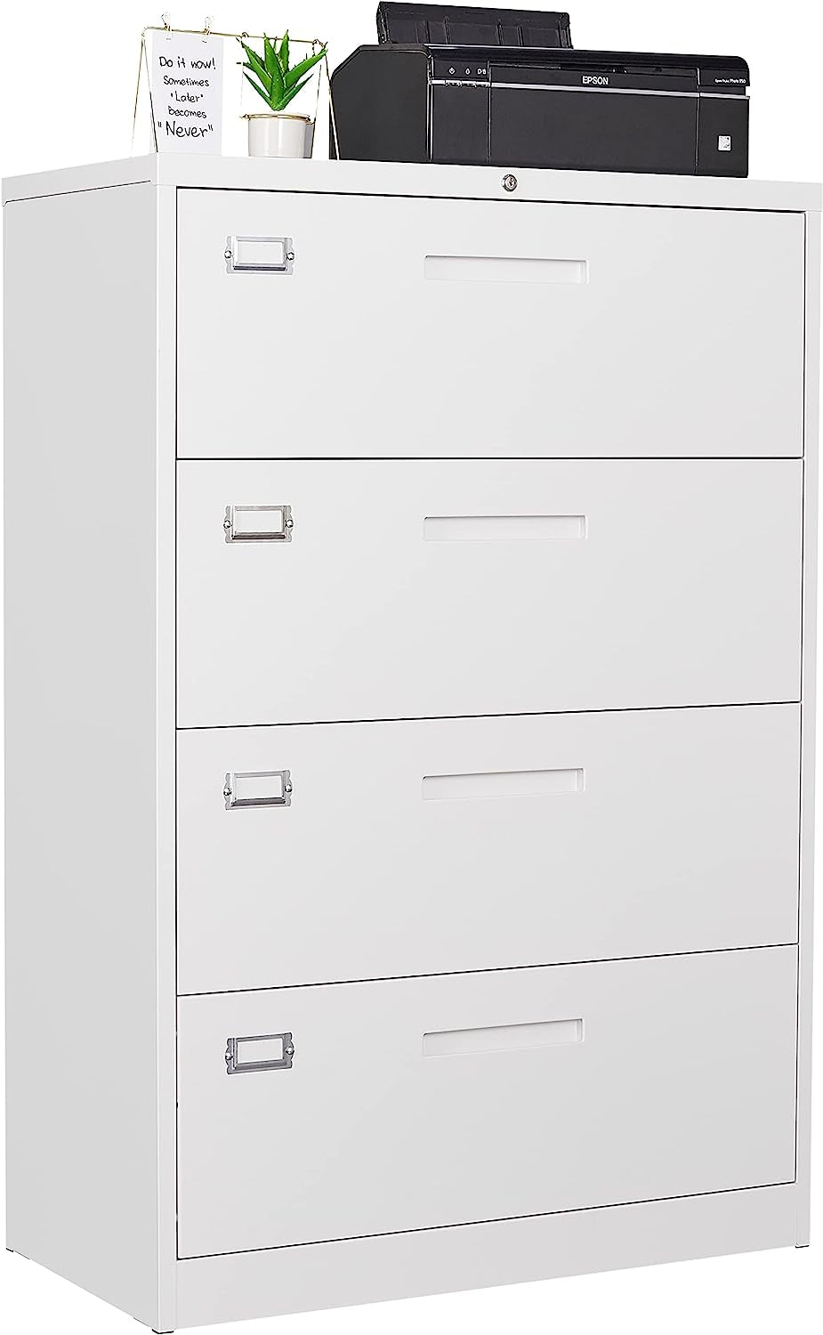 Lockable 4-Drawer Metal File Cabinet for Home Office-1