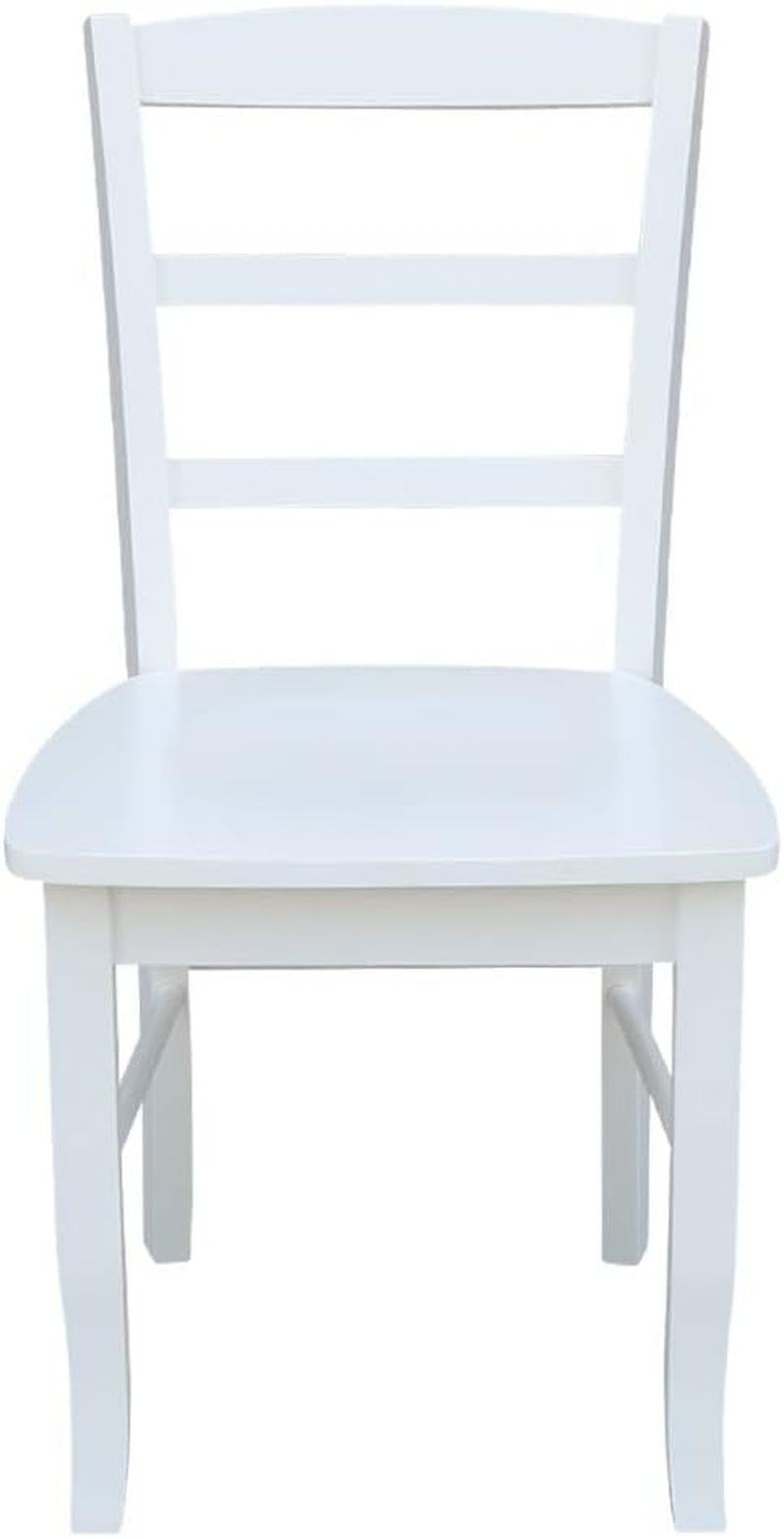 International Concepts Set of Two Madrid Ladderback Dining Chairs, White-3
