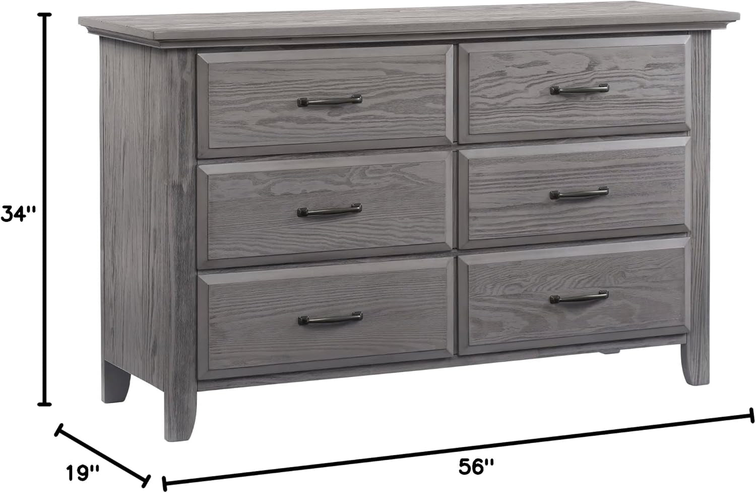 Chandler Premium 6-Drawer Dresser, Graphite Gray, Greenguard Gold Certified-2