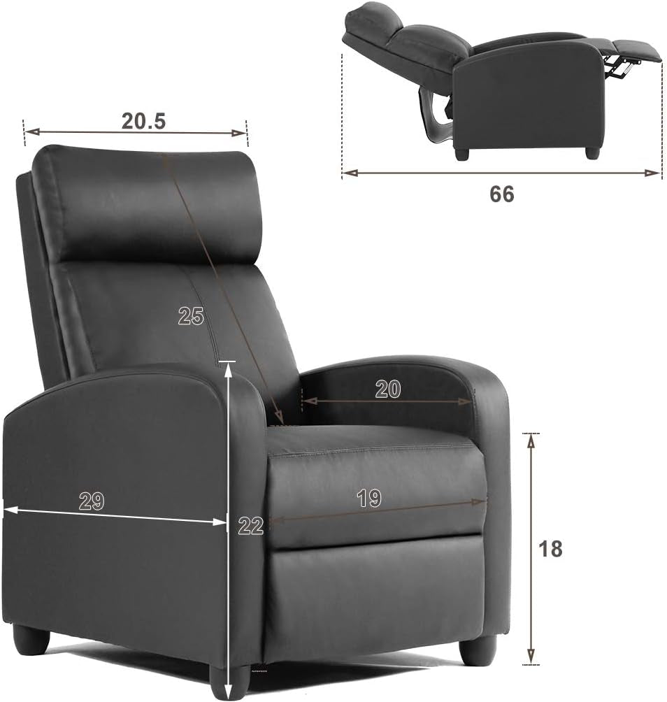 Leather Recliner Sofa with Massage and Heat-2