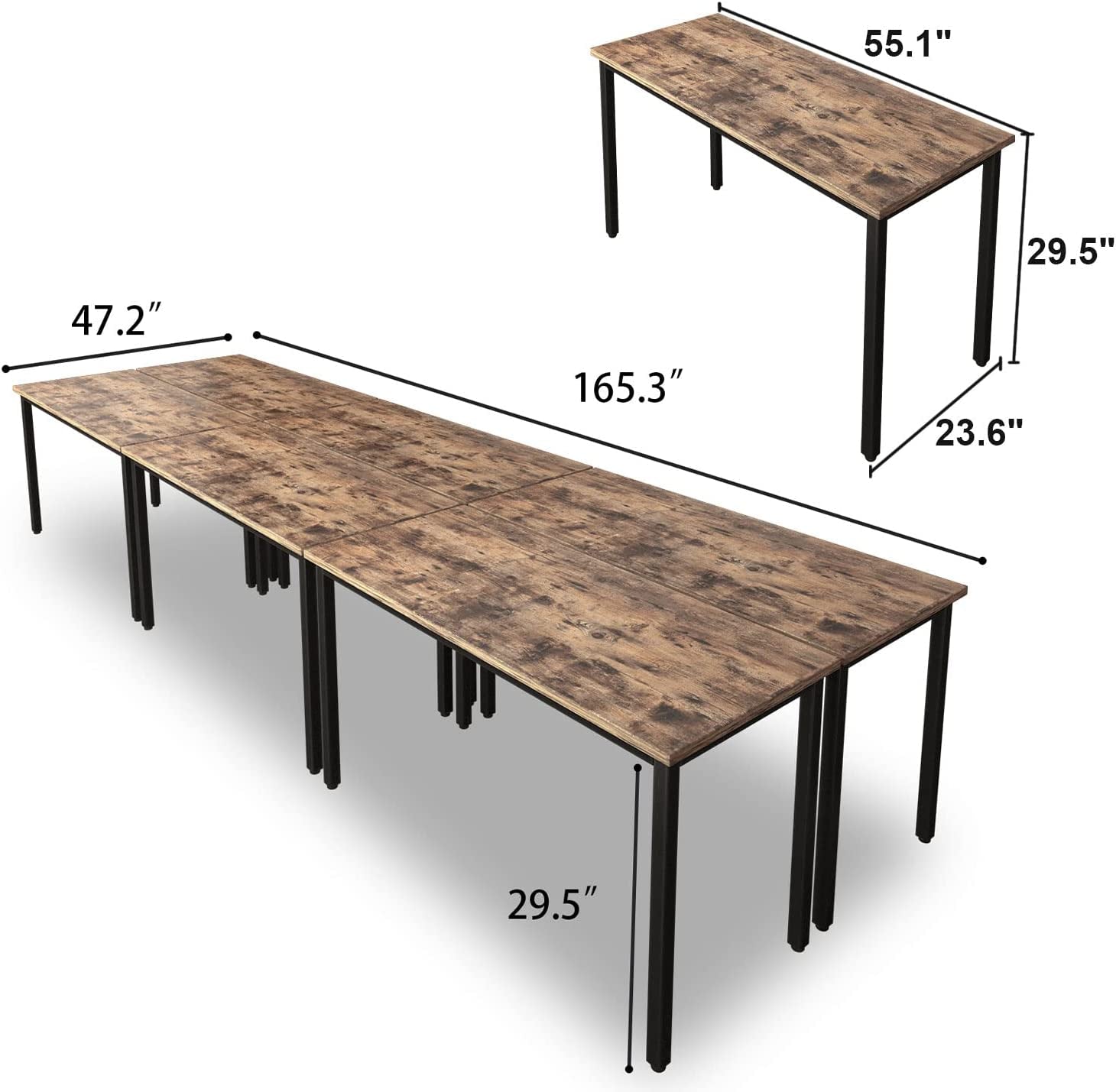 Rustic Vintage Brown Conference Tables for 16-1