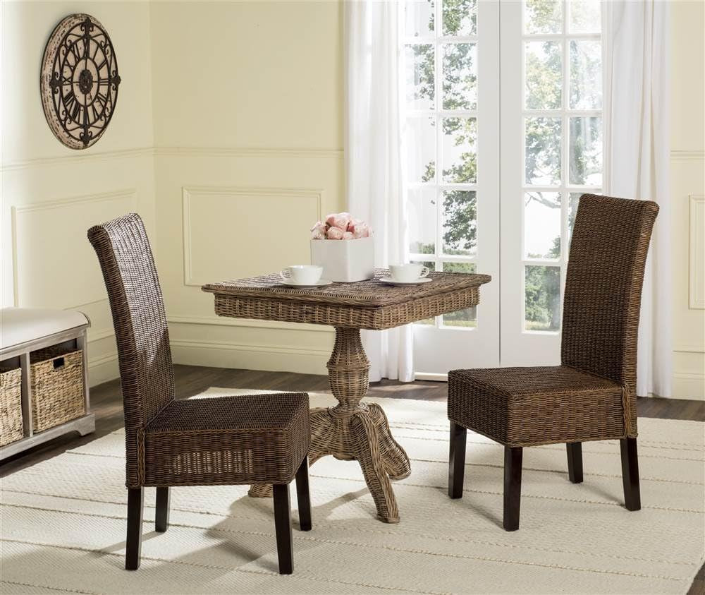 Home Collection Arjun Grey Wicker 18-Inch Dining Chair-1
