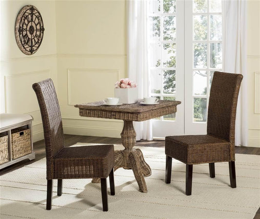 Home Collection Arjun Grey Wicker 18-Inch Dining Chair-1