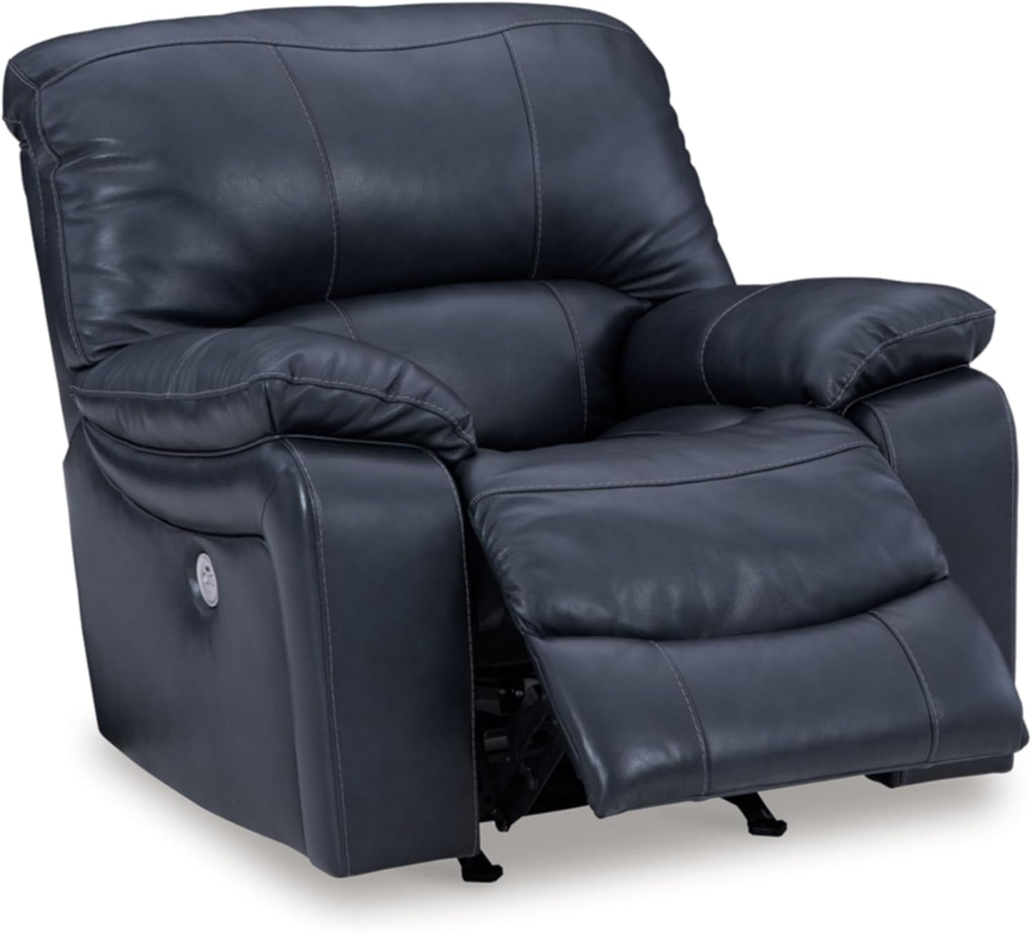 Leesworth Modern Leather Match Power Rocker Recliner USB Port, Blue-2