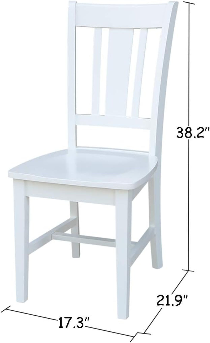 International Concepts Set of Two San Remo Splatback Dining Chairs, White-2