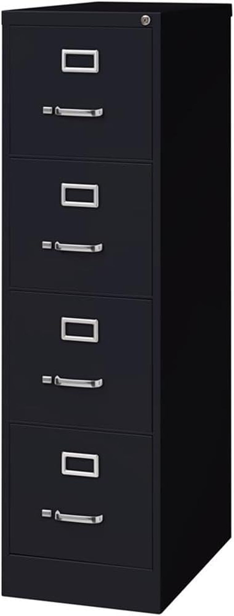Hirsh 25" Deep Fully Assembled 4 Drawer Letter Width Metal Vertical File Cabinet, Commercial Grade, Black-3