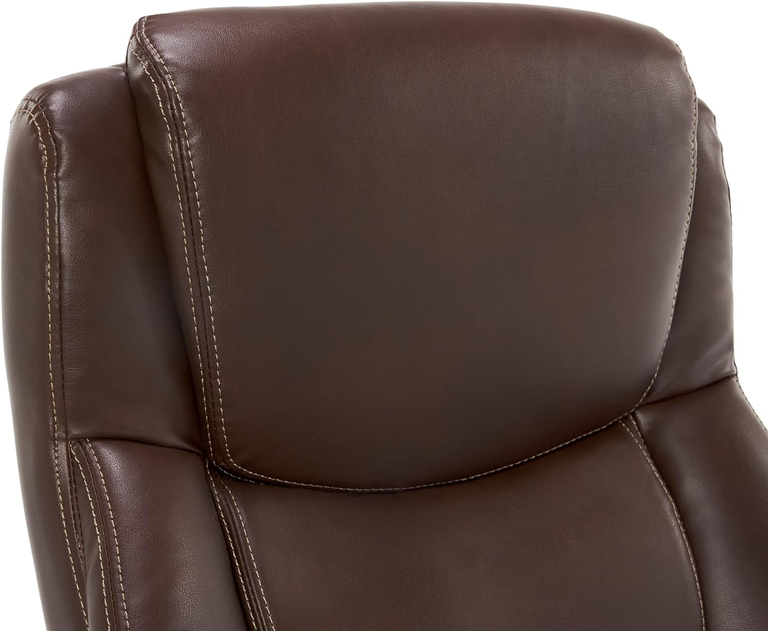 Delano Big & Tall Executive Office Chair, High Back Ergonomic Lumbar Support, Bonded Leather, Brown-3