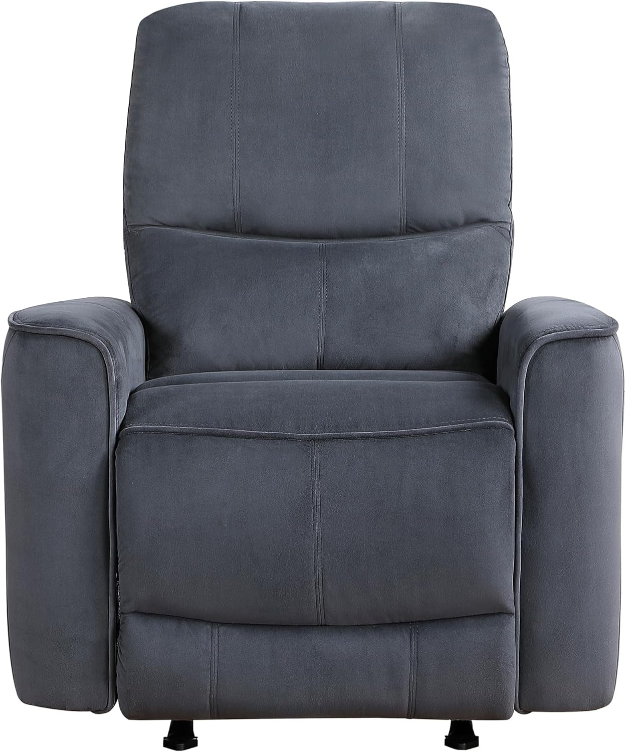 Power Recliner Chair Living Room Velvet Reclining Sofa Chair, Home Theater Seating, Power Rocker Recliner Sofa Chair for Living Room/Office/Apartment, Dark Grey-3