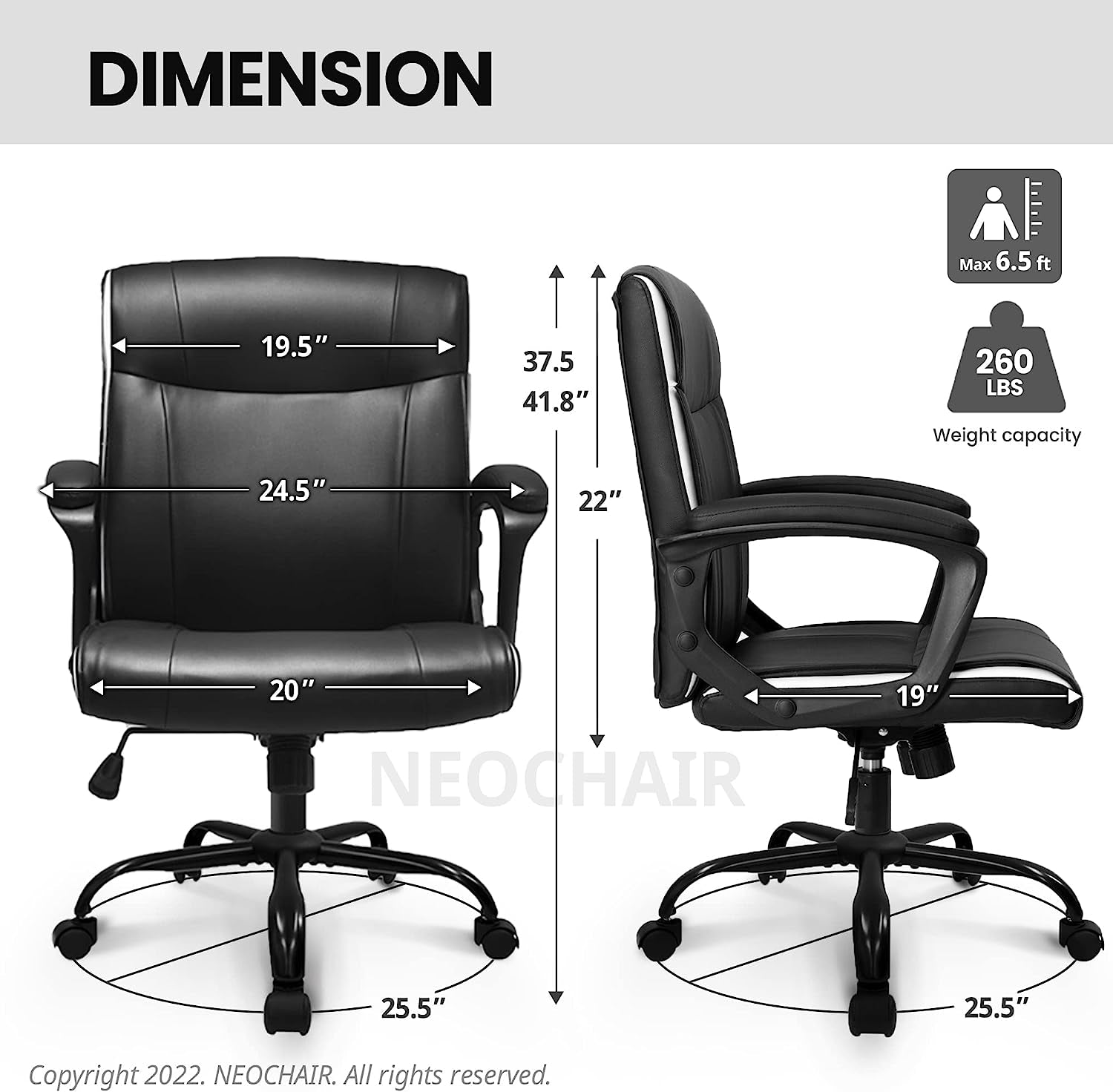 Ergonomic Office Chair with Lumbar Support-4