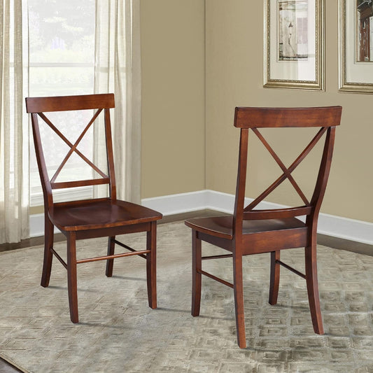 International Concepts X-Back Chair, Espresso-1