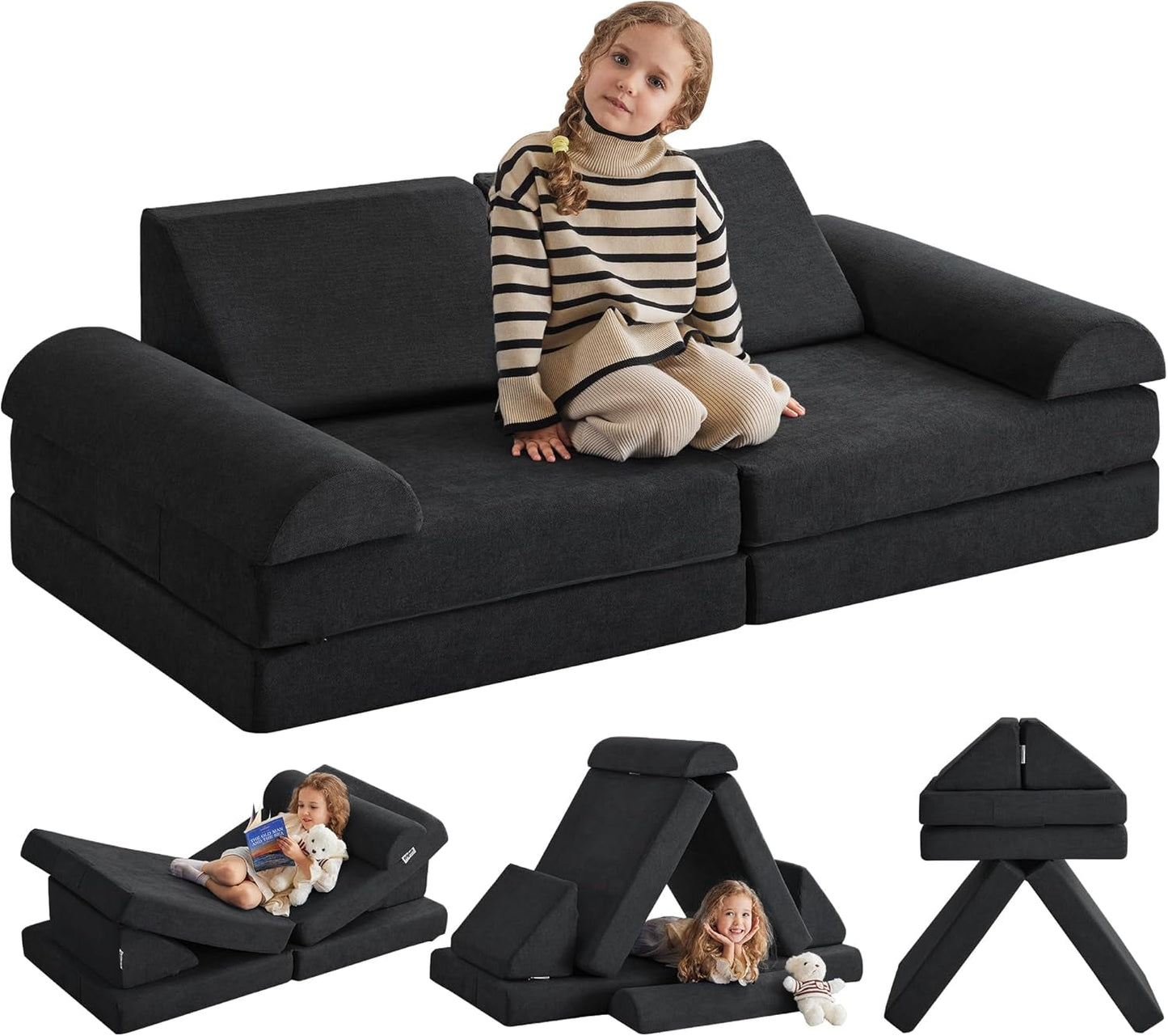2024 Kids Large Play Couch Modular Foam Sofa-1