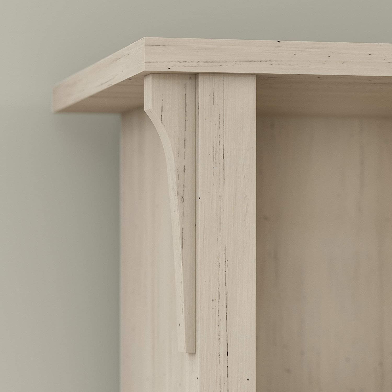 Bush Furniture Salinas 5 Shelf Bookcase in Antique White, Tall Bookshelf, Large Book Shelf for Living Room, Home Office, or Entryway-3