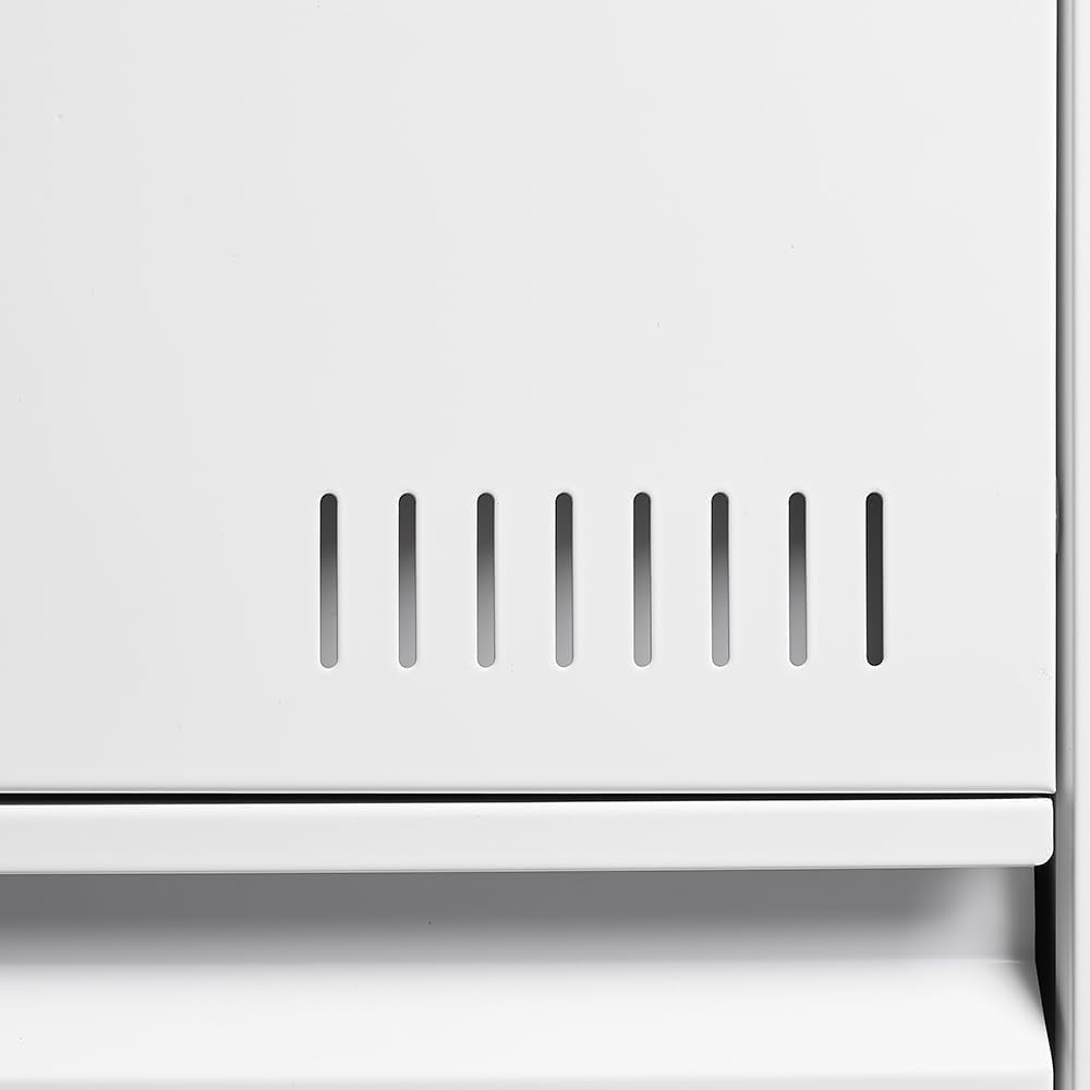 Lateral File Cabinet 3 Drawer File Cabinet with Lock and Card Holder, Metal Steel Lockable Drawer File Cabinets under Desk for Home Office Legal/Letter/F4/A4 White-3