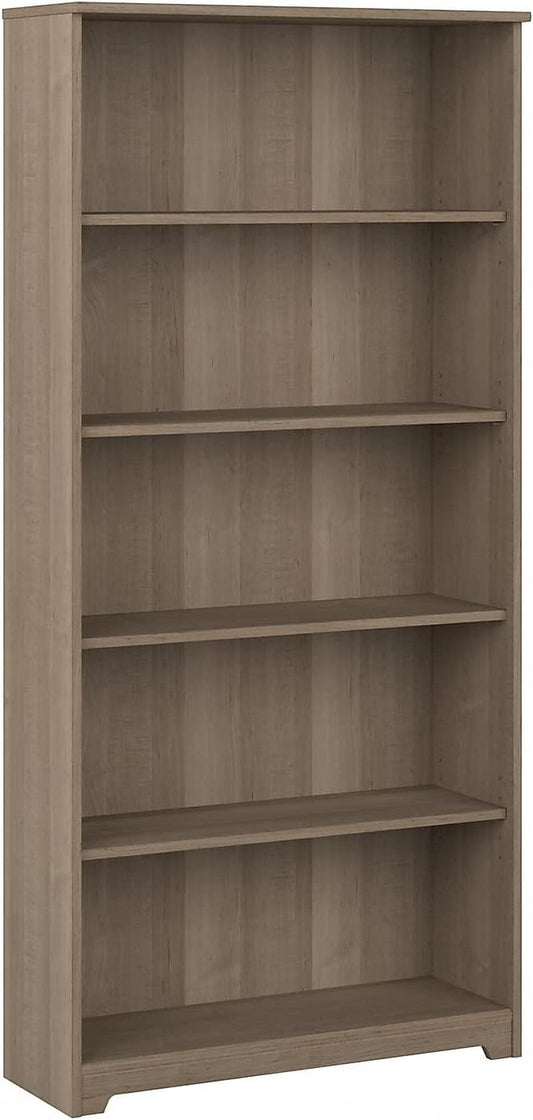 Bush Furniture BSH24463023 Cabot 5 Shelf 66-Inch H Bookcase, Ash Gray-0