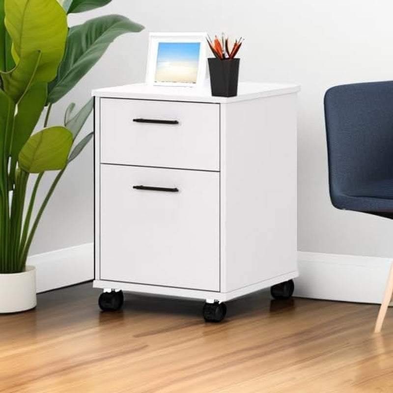 Bush Furniture Key West 2 Drawer Mobile File Cabinet, Rolling File Cabinet for Home Office-4