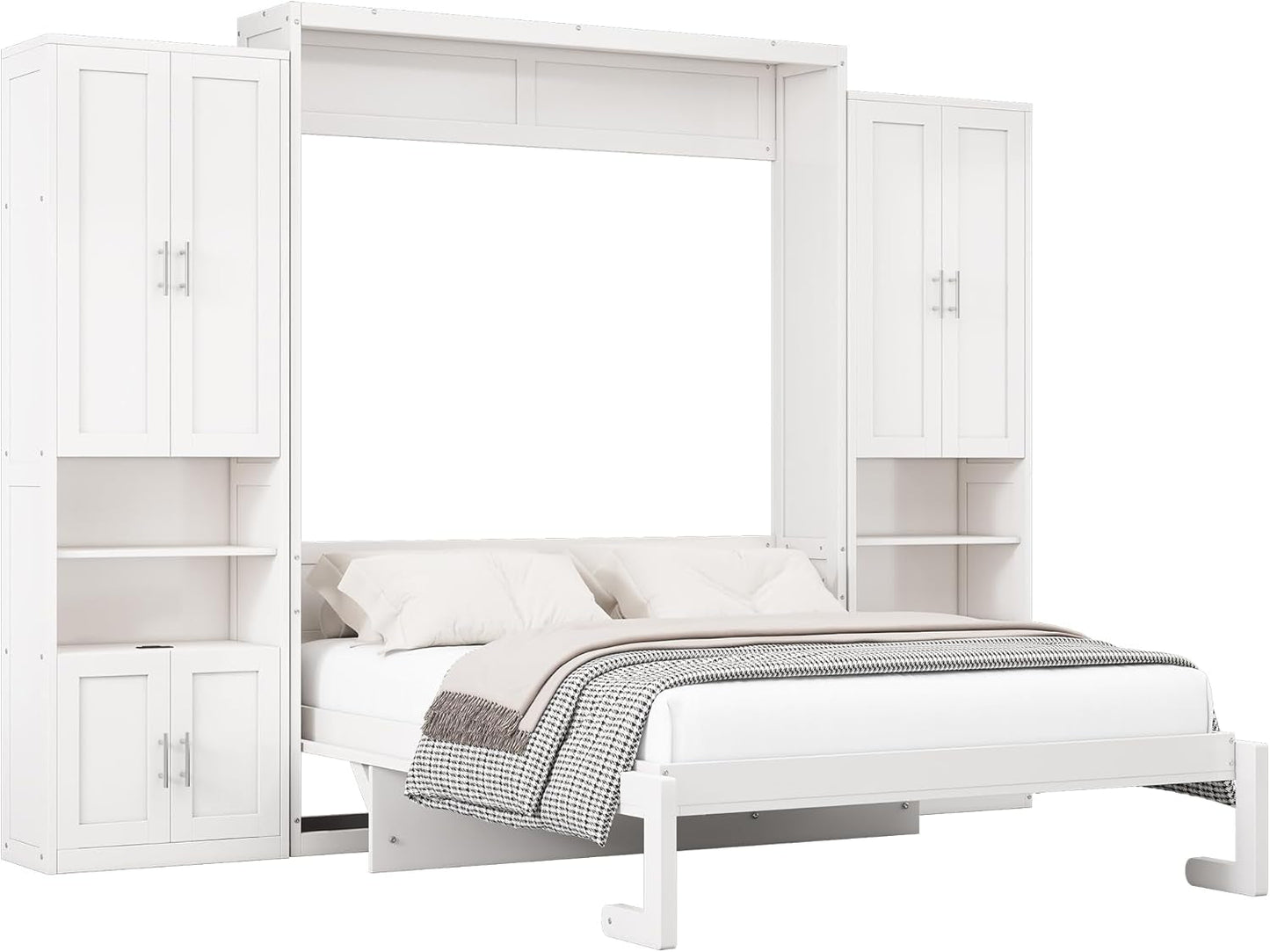 Murphy Bed Full Size with Storage and Desk Combo-3