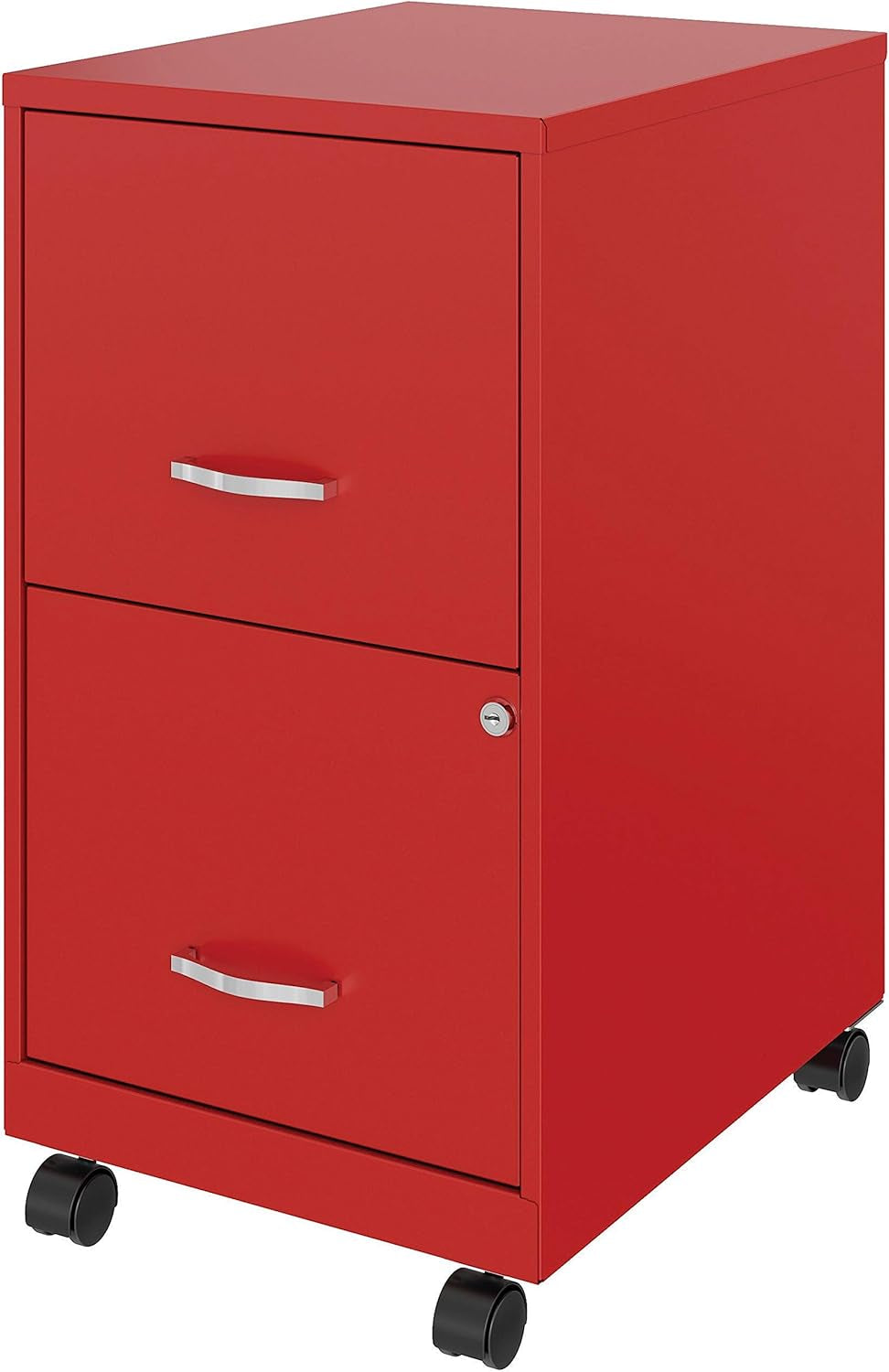 LYS SOHO File/File Mobile File Cabinet, Red-4