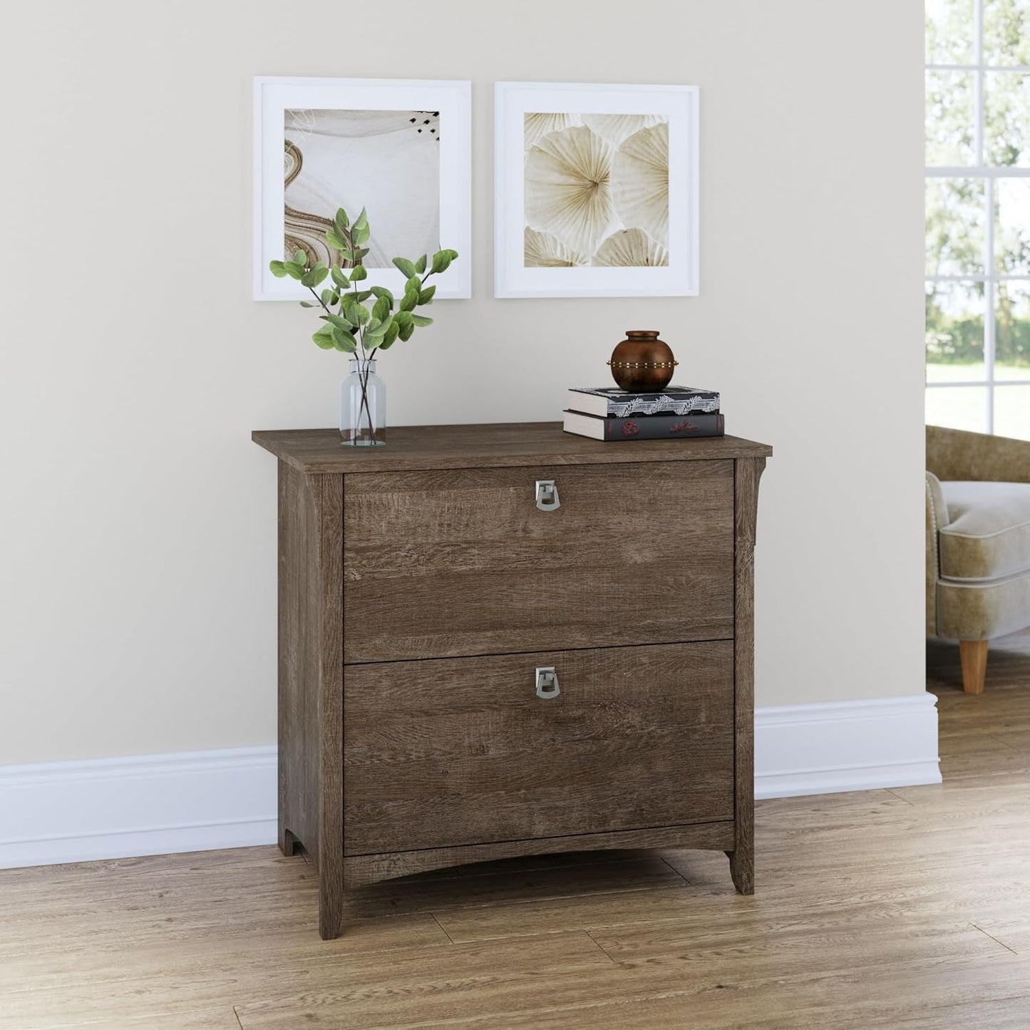 Bush Furniture Salinas 2 Drawer Lateral File Cabinet in Ash Brown-1