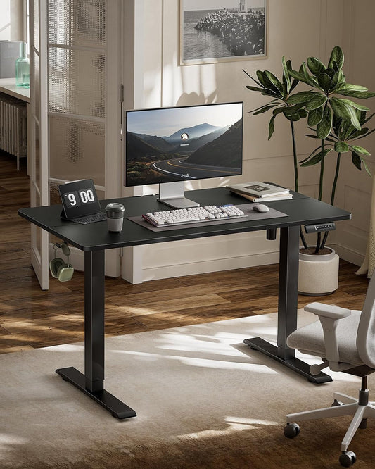 Standing Desk Adjustable Height Stand up Home Office Desk,‎ 48X24 Inch Electric Standing Computer Desk, with 4 Memory Presets, Headphone Hook, Cable Organizer, Black-1