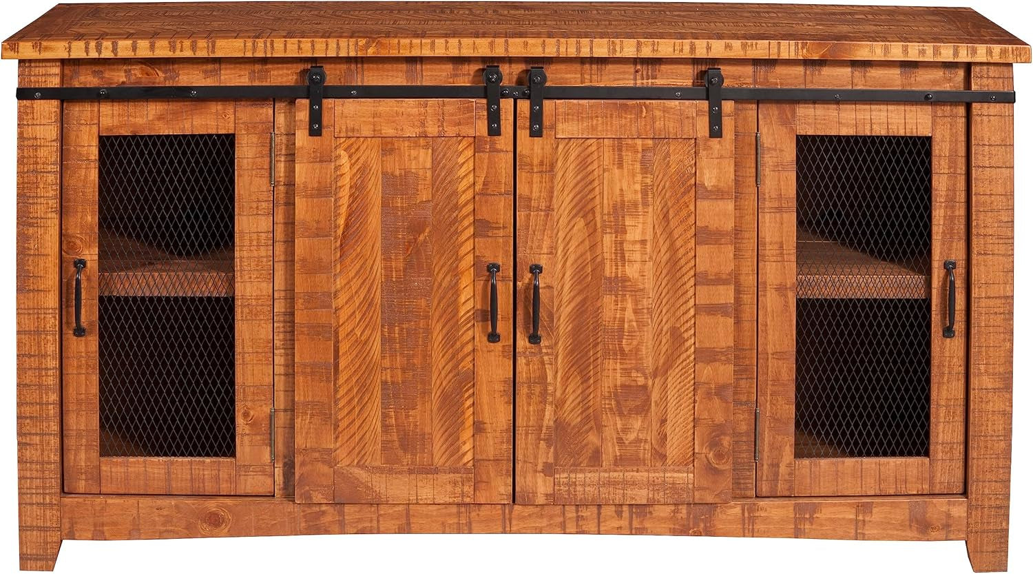 Omaha Solid Wood TV Stand, 65", Honey Tobacco-0