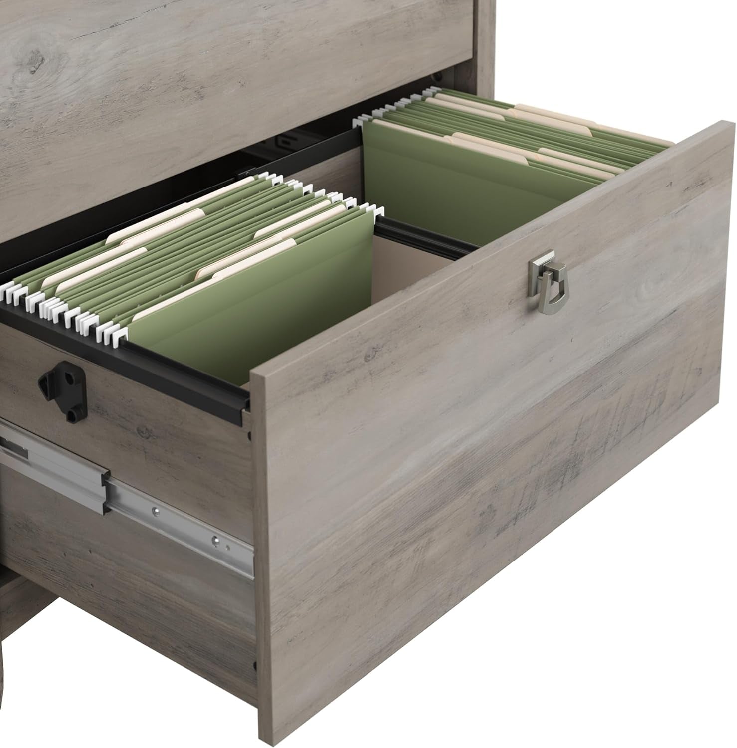 Bush Furniture Salinas 2 Drawer Lateral File Cabinet in Driftwood Gray-4