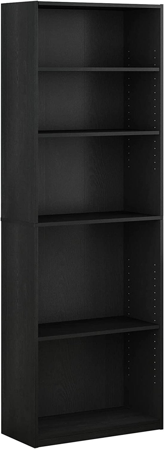 JAYA Black 5-Tier Bookcase for Home-0