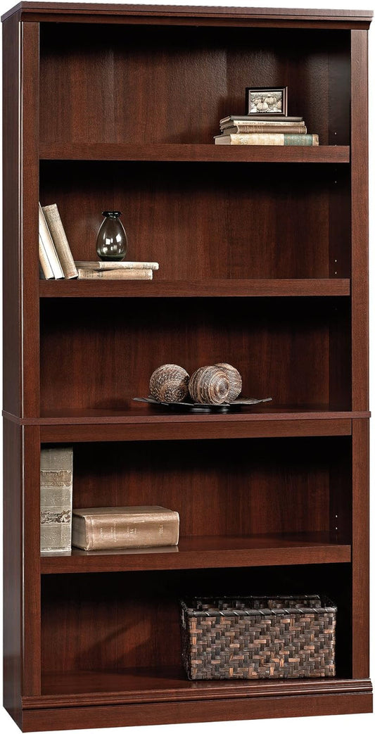 Miscellaneous Storage 5-Shelf Bookcase/ Book Shelf, Select Cherry Finish-0