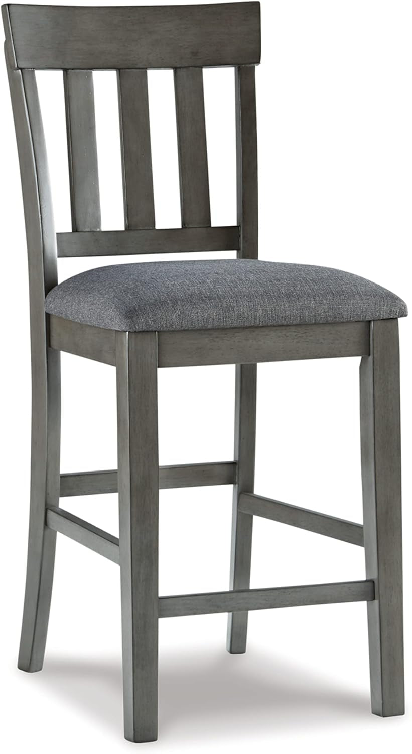 Hallanden Modern Farmhouse 25.75" Counter Height Upholstered Barstool, Set of 2, Dark Gray-3