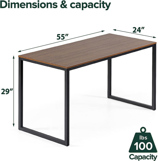 Easy Assembly Black Frame Office Desk-1
