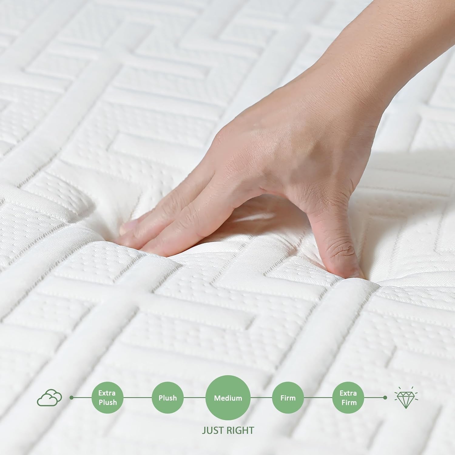 Full Green Tea Memory Foam Mattress Medium-Firm, 10"-3