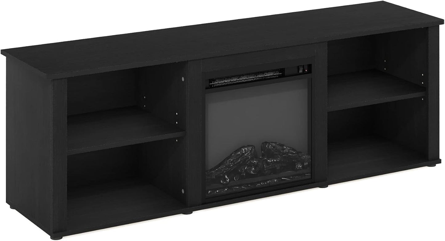 Classic 70 Inch TV Stand with Fireplace, Americano-4