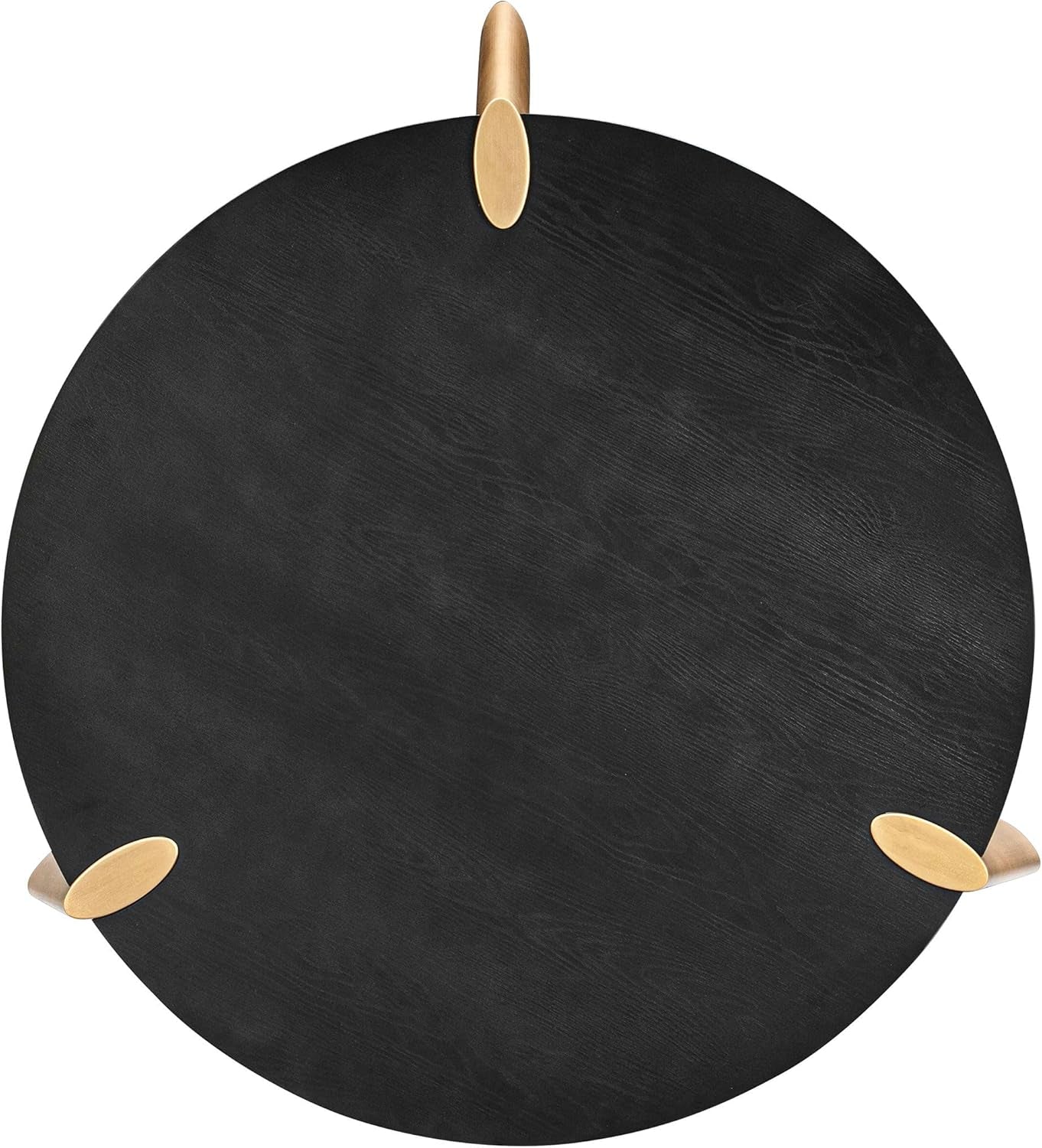 Tribase 47 Inch Modern Design, round Dinner Table for Dining Room, Living Room Furniture, Effortless Assembly, Burnt Black-4