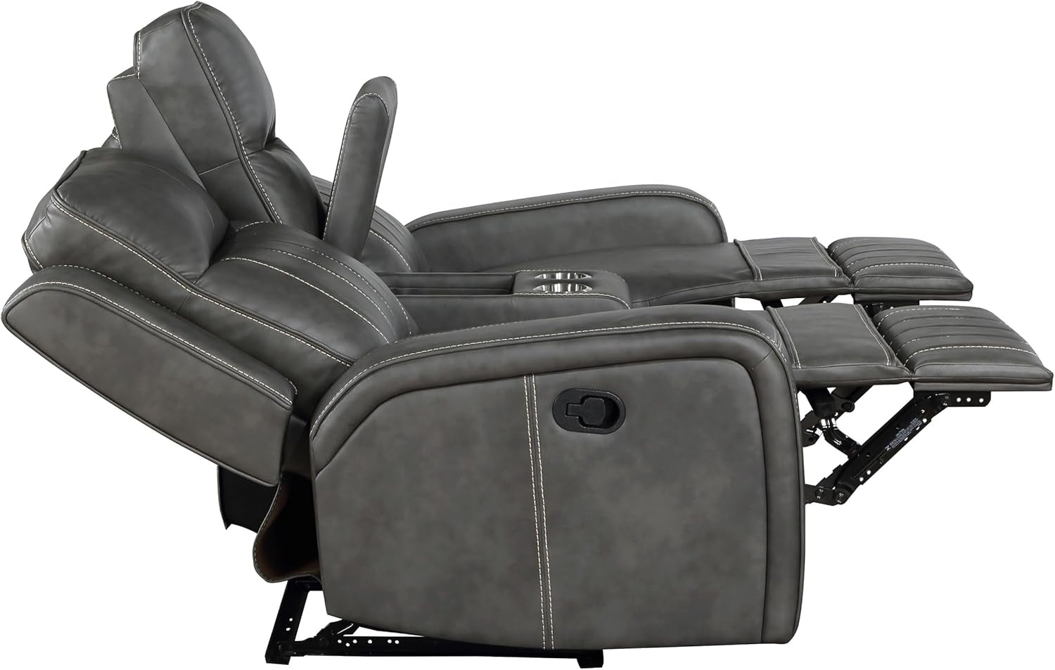 Gray Reclining Loveseat rana-4