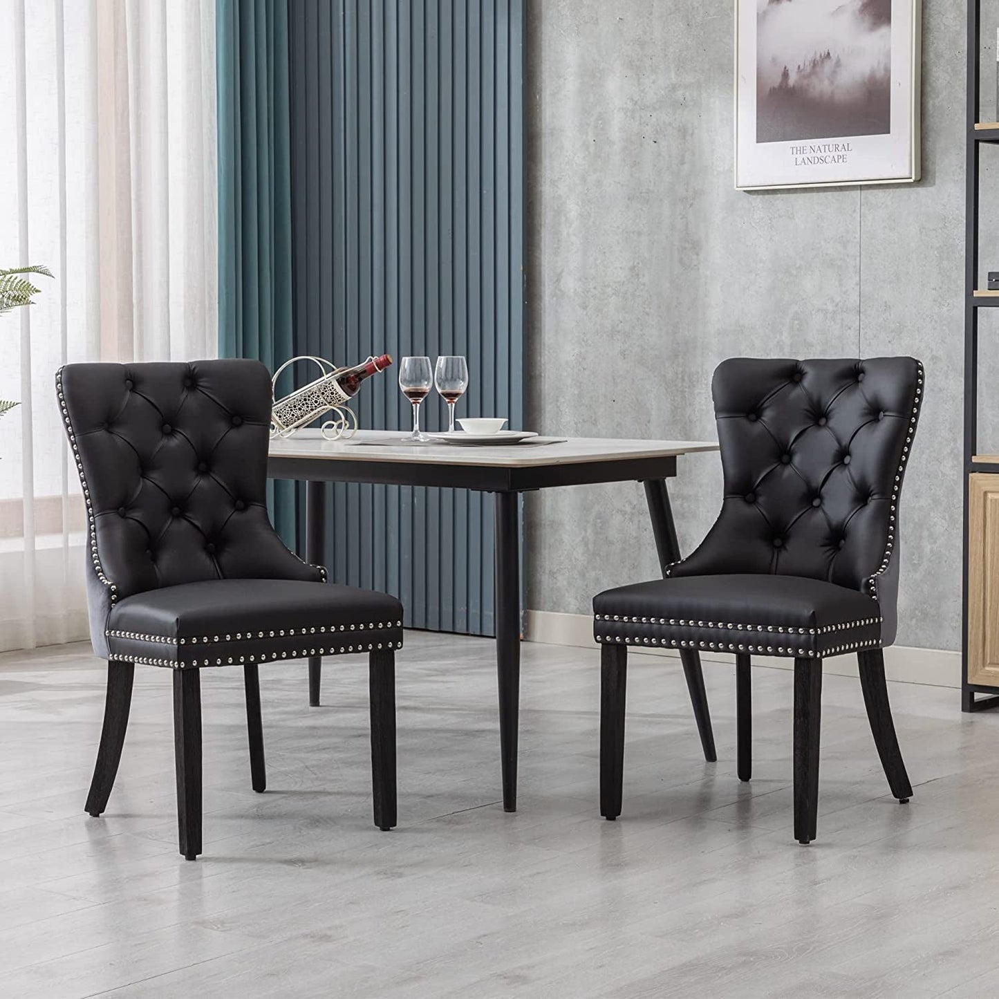Dining Chairs Set of 4, Upholstered High-End Tufted Dining Room Chair-1