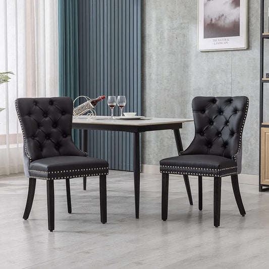 Dining Chairs Set of 4, Upholstered High-End Tufted Dining Room Chair-1