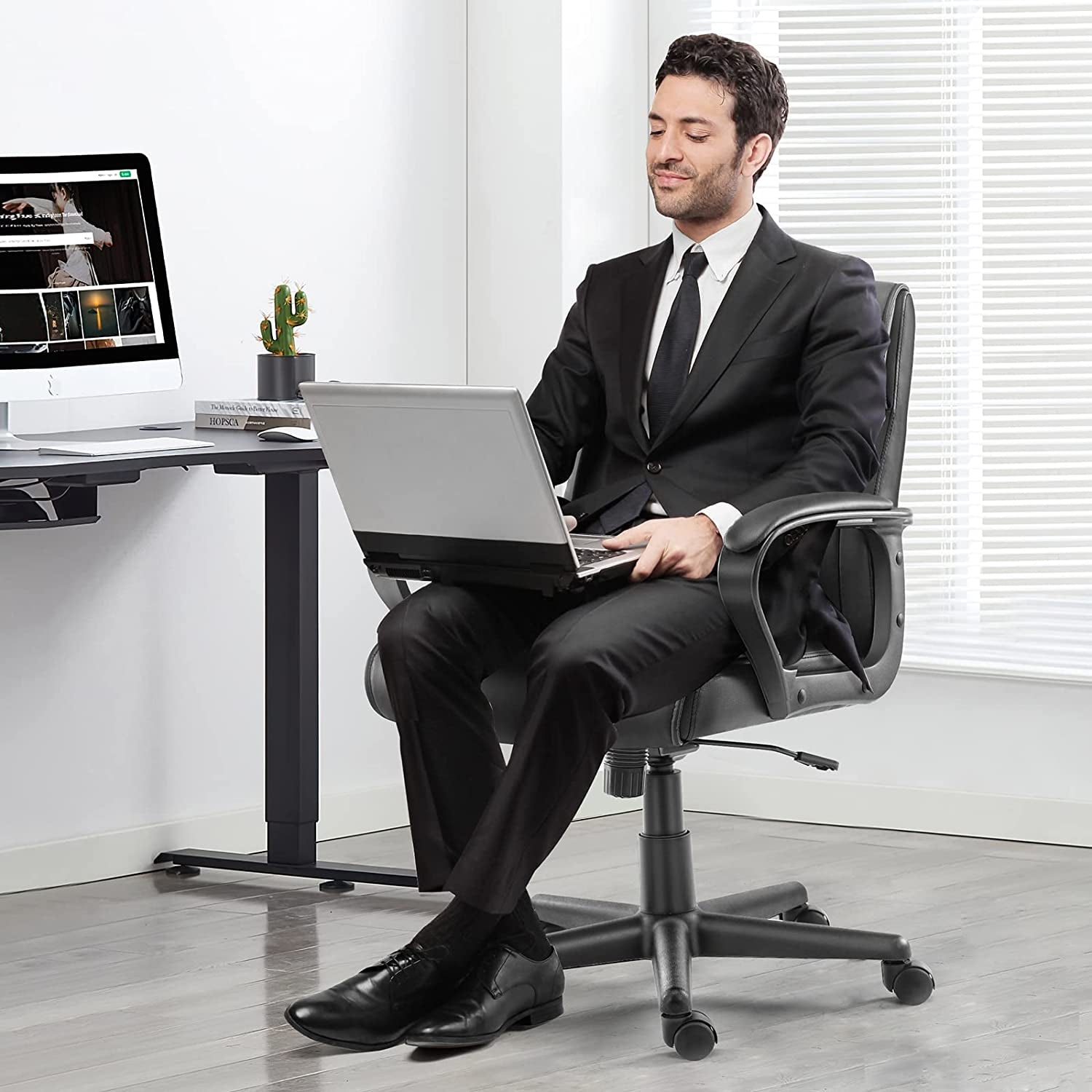 Ergonomic Executive Chair with Lumbar Support-0