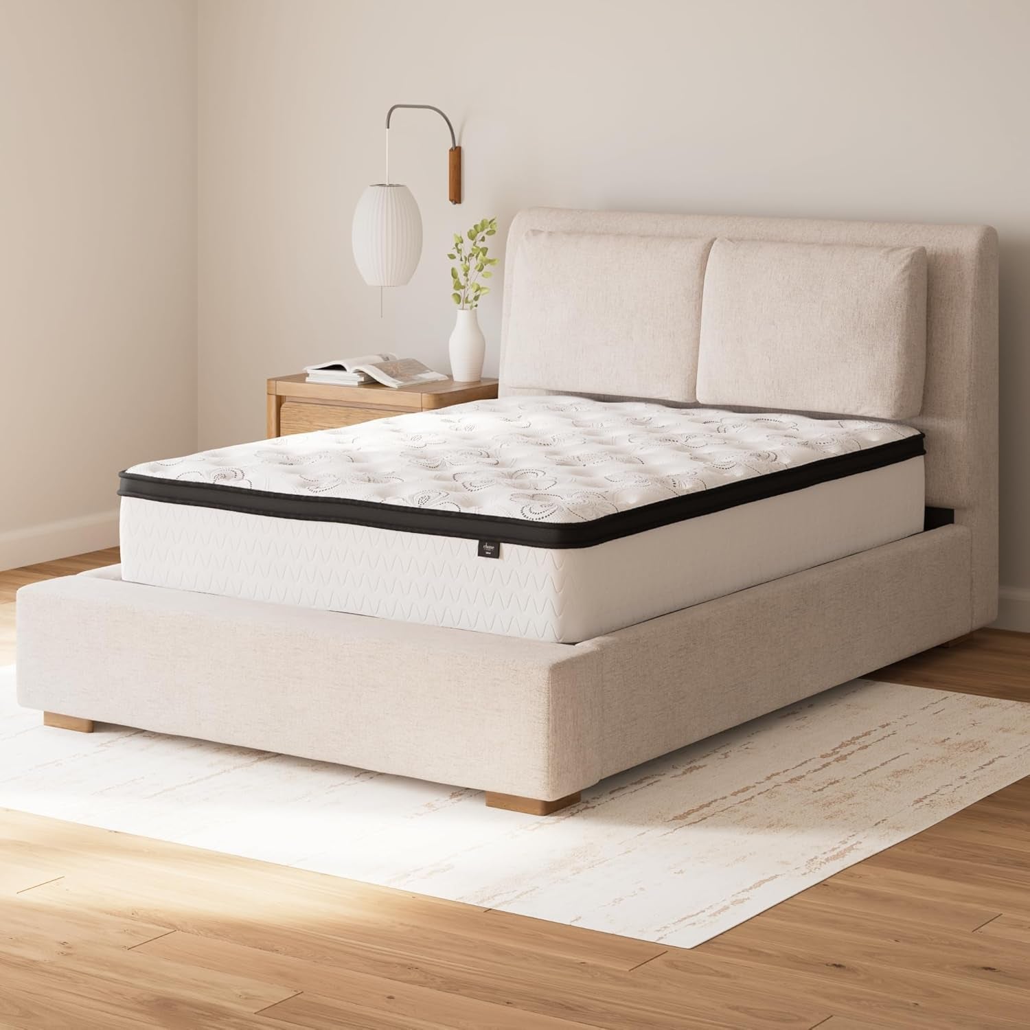 Queen Hybrid Mattress Cooling Gel, Medium-Firm, 12"-0