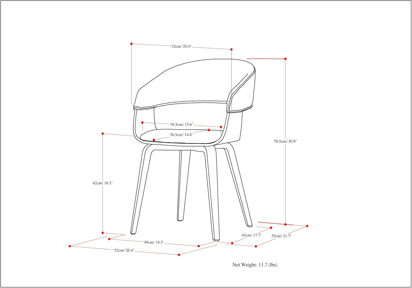 Blue Linen Bentwood Mid-Century Modern Dining Chair-2
