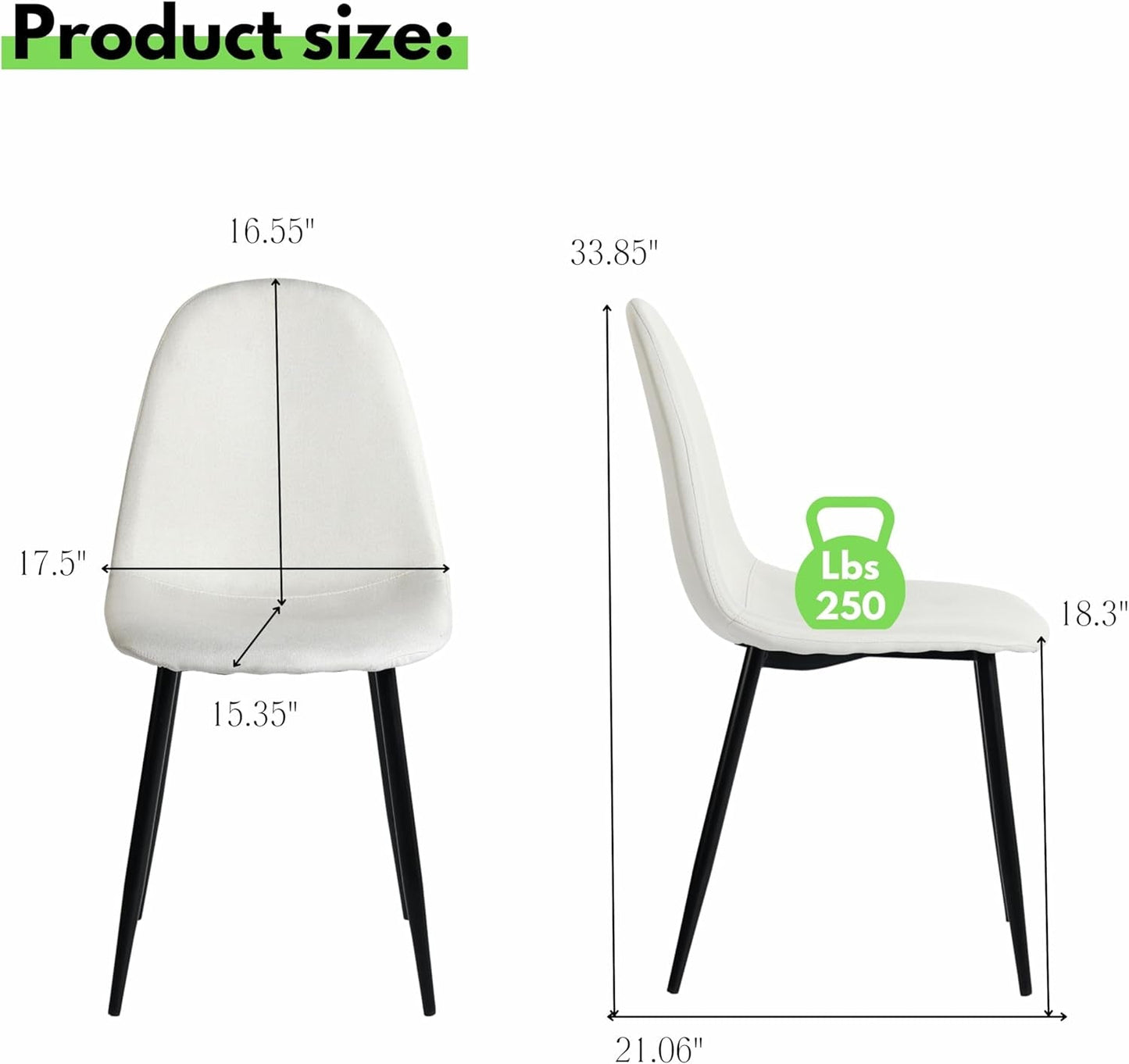 Beige Suede Mid-Century Dining Chairs Set of 4-3