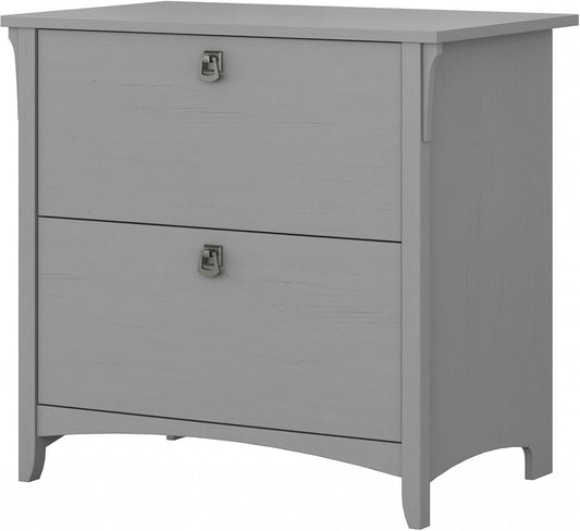 Bush Furniture Salinas 2 Drawer Lateral File Cabinet in Cape Cod Gray, Home Office Storage Solution, Organizer with Drawers for Workspace, Filing Unit-0