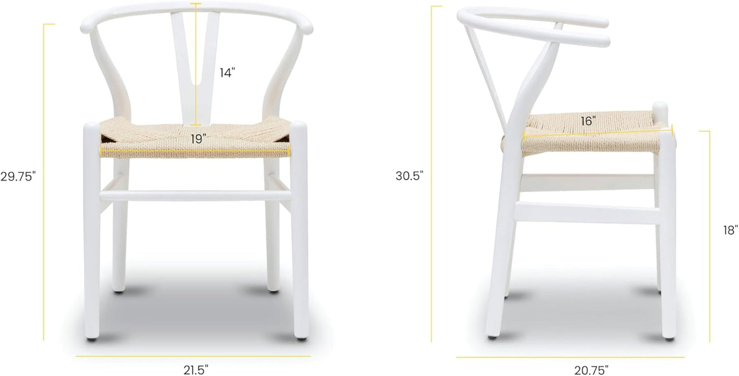 Weave Dining Chair, Single, White-1