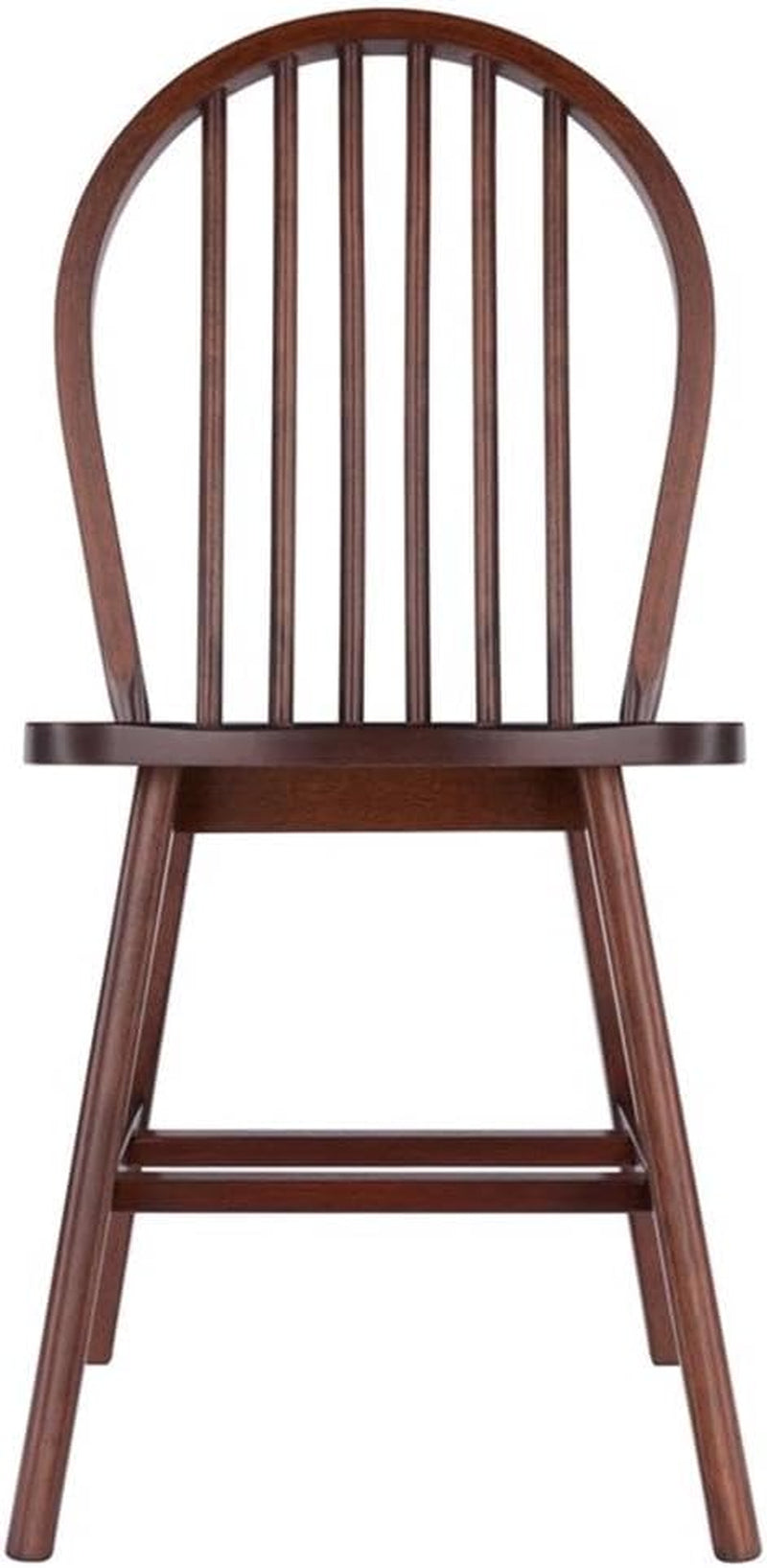 Windsor 2-Piece Chair Set, Solid Wood, Walnut Finish-4