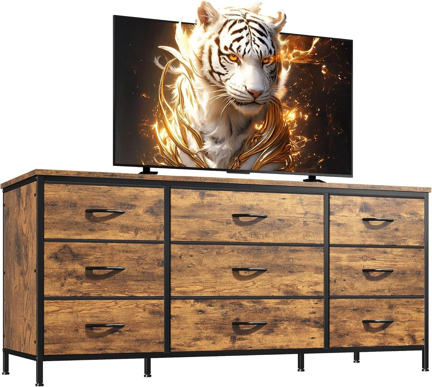 9 Drawer Dresser TV Stand for 60 Inch TV-1