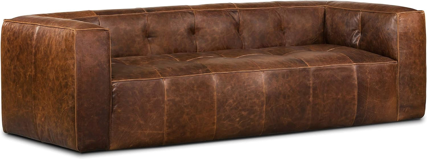 Capa Sofa in Full-Grain Semi-Aniline Italian Tanned Leather in Chocolate Brown-3