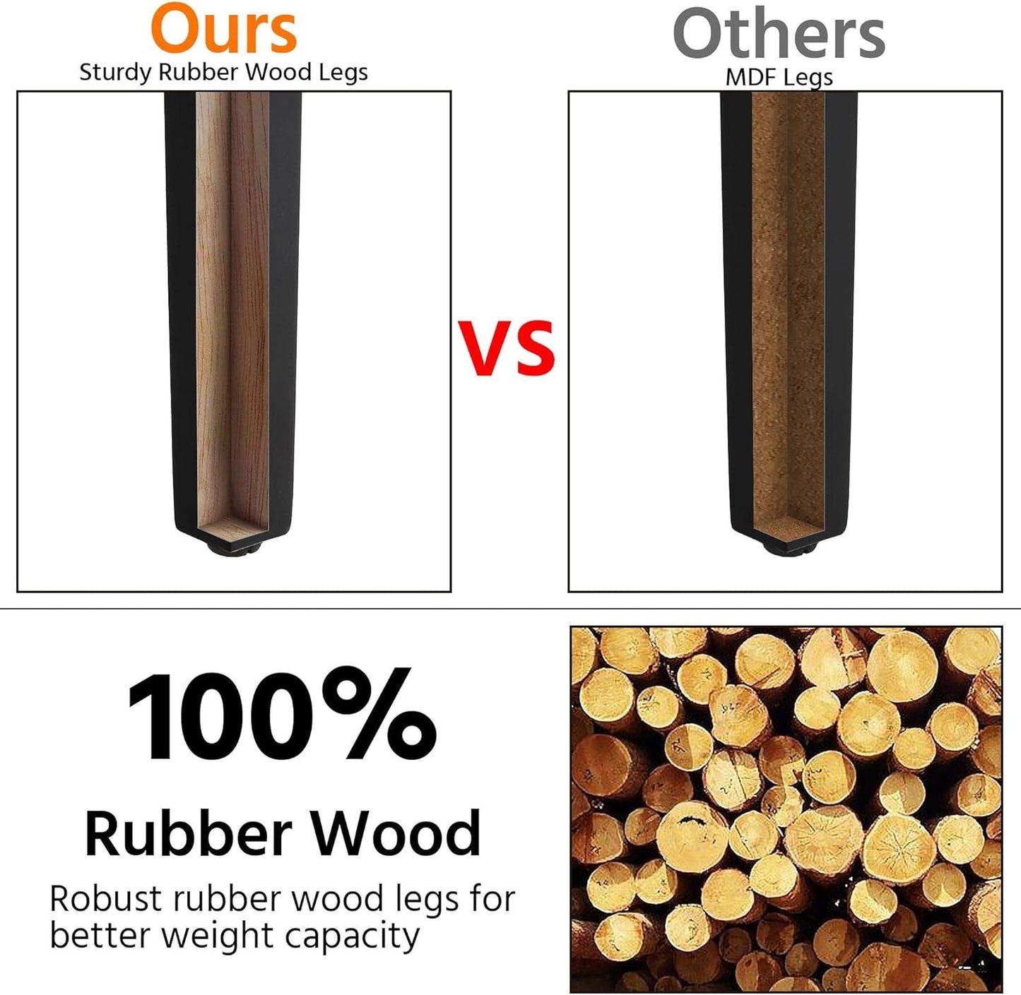 Dining Chairs Set of 4 PU Leather Dining Room Chairs with Waterproof Surface and Wood Legs for Kitchen Restaurant and Living Room, Dark Brown-4