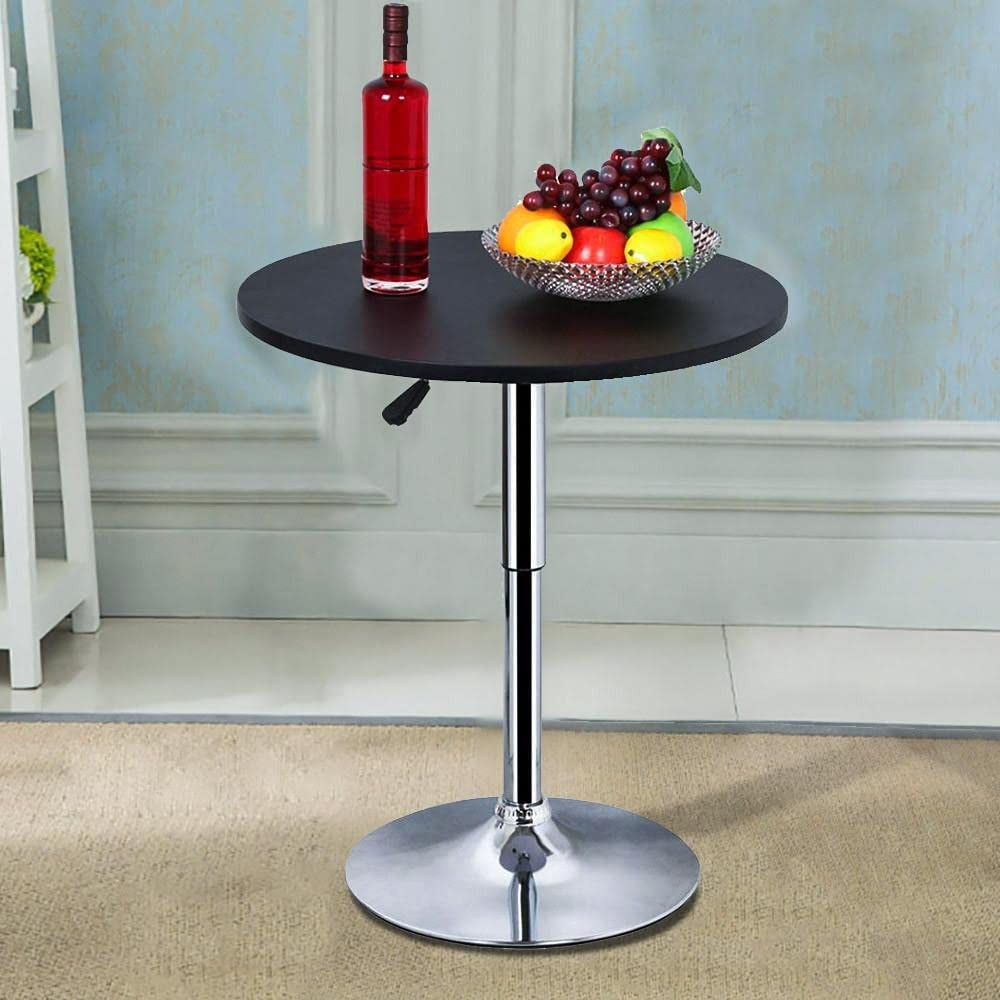 Black Adjustable MDF Top Bar Table-3
