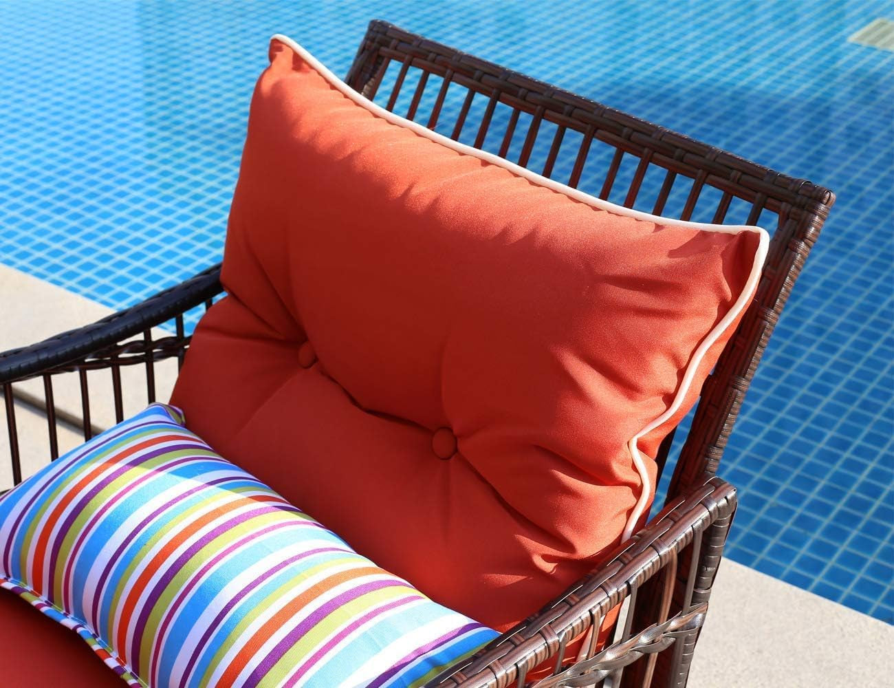 Orange 3 Piece Rocking Wicker Patio Set-4