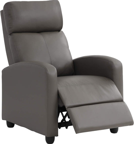 Recliner Chair Single Sofa Winback Chair Home Theater Seating Modern Reclining Chair Easy Lounge with Padded Seat PU Leather Padded Seat Backrest for Living Room Reading Chair Recliner Sofa-0